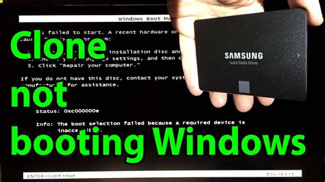 windows 7 will not boot after disk clone|ssd not booting after cloning.